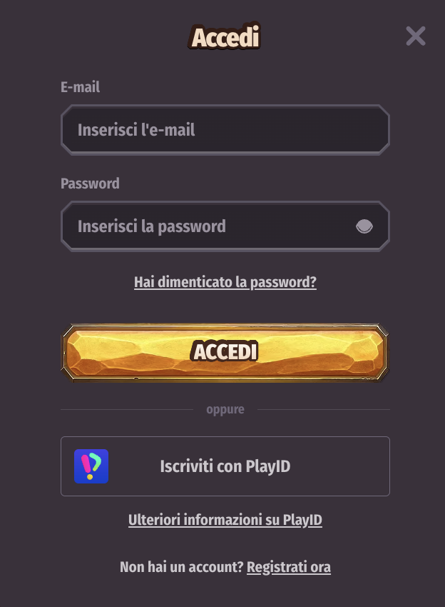 Registrazione rapida al Dragonia Casino